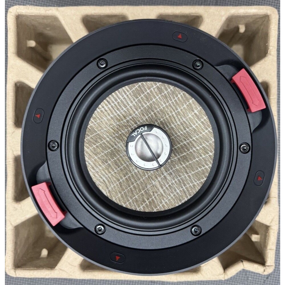 (A5) Focal 300 ICW6 6.5” In-Wall In-Ceiling Speaker Flax Open Box Grilles